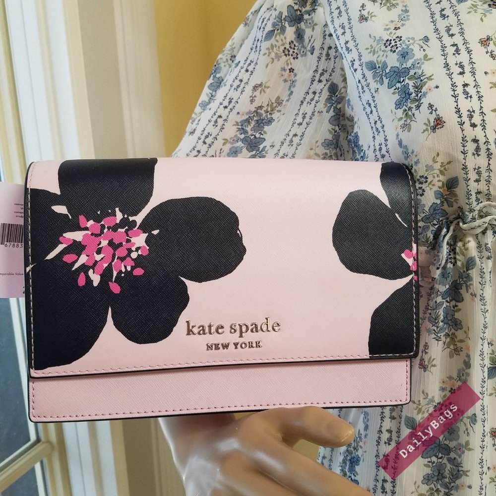 KATE SPADE CONVERTIBLE GRAND FLORA CROSSBODY PINK